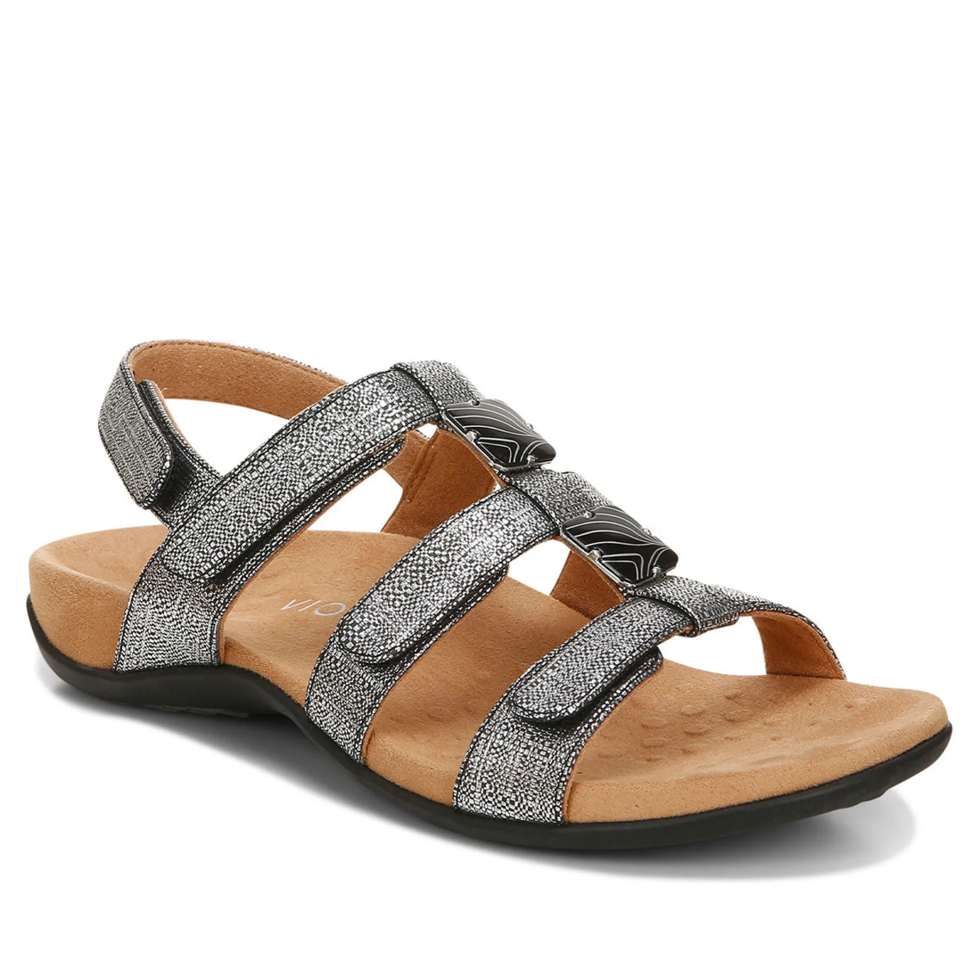 Vionic Amber Metallic Adjustable Sandal Hot