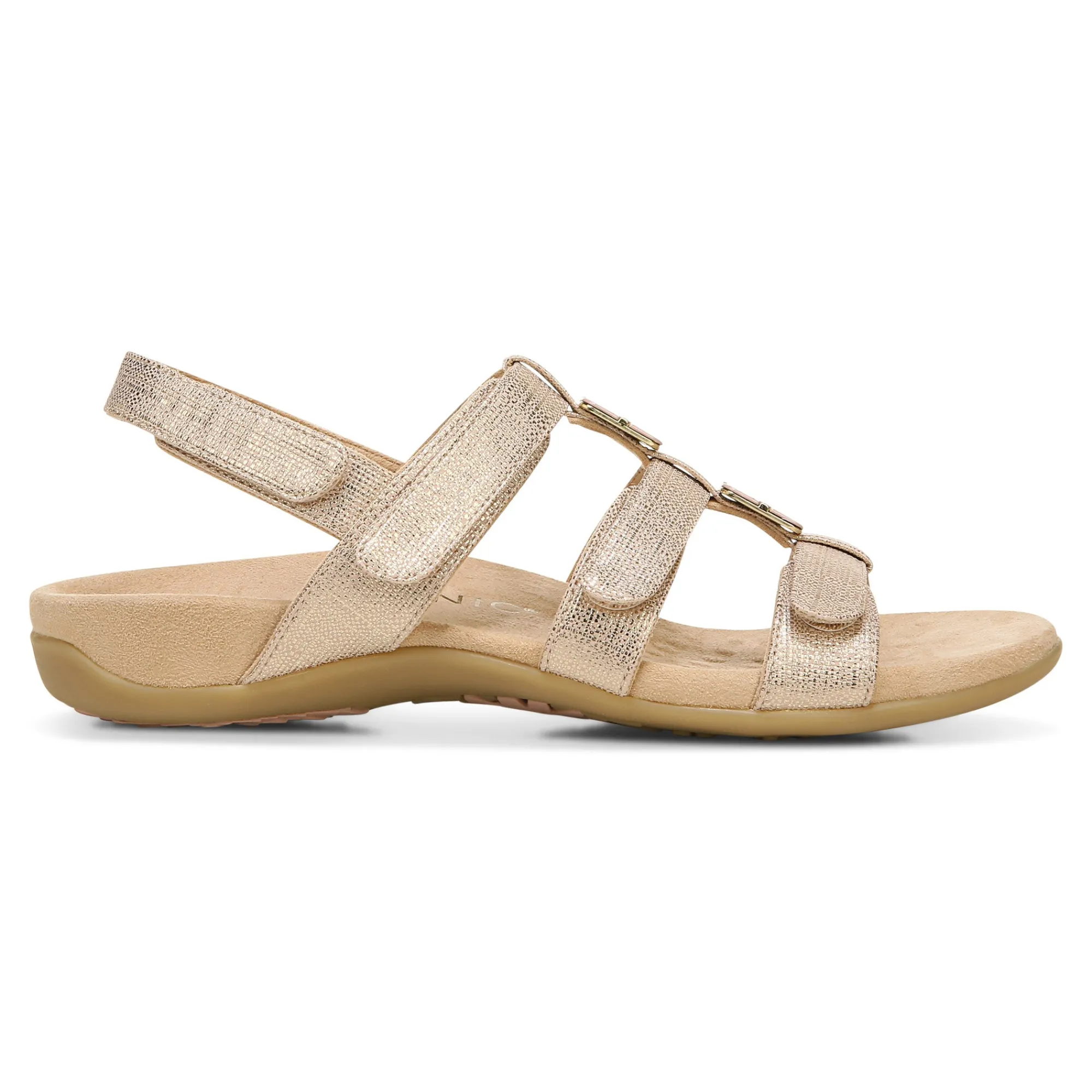Vionic Amber Metallic Adjustable Sandal Hot