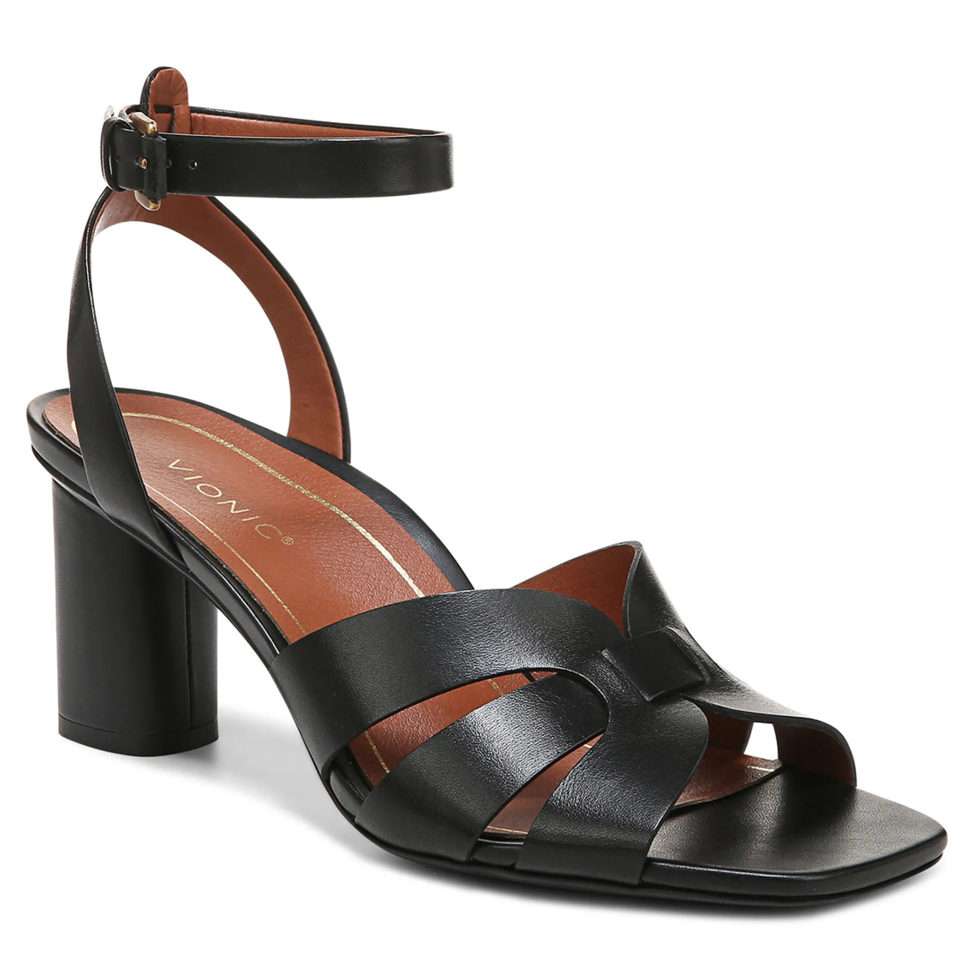 Vionic Marrin Heeled Sandal Black New